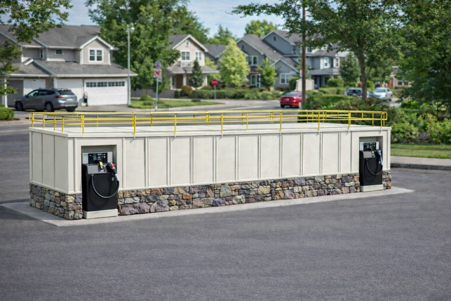 Concept render — Midnight Fuel Systems enclosure (view 4)